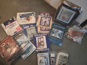 Incredible Lot Of Of Craft Kits Needleworks