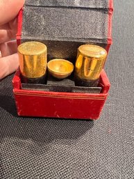 LEATHER Perfume Case With Miniature Funnel
