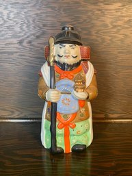 Vintage Decorative  Kamotsuru Sake Bottle Hand Painted In Japan