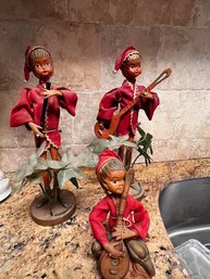 Group Of Three Mid Century Pixie Elves By Tilso