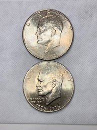 2 Eisenhower Bicentennial Coins. #46