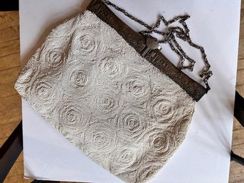 Beaded Evening Bag With  Incredible Holland Embossed Frame! See All Photos