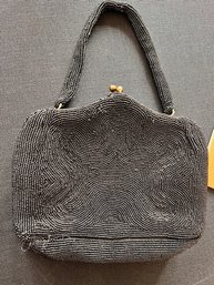 Black Beaded Handbag With Mirror LOVE!