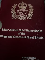 Silver Jubilee Of The Kings And Queens Gold Stamp Books 2 Album Set