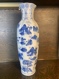 Blue And White Floor Vase