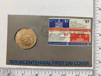 1973 American Bicentennial Revolution John Adams Medal First Day Cover