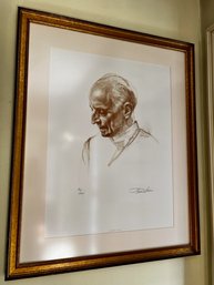 Limited Edition Litho Of Father Pedro Arrupe Soon To Be A SAINT! And Photograph