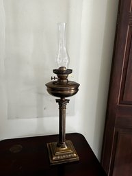 Vintage Converted Brass Oil Lamp