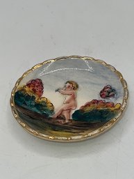 A Capodimonte Cherub Hand Painted Small Plate