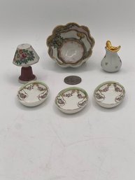 A Group Of Miniature Nippon Porcelains Etc