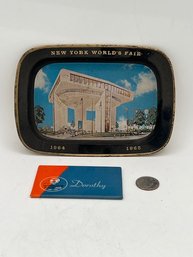 A New York State World's Fair Tray And Personalized Mirror 1964-1965