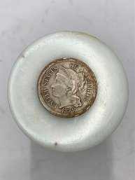 3 Cent Coin 1888  Nickel  #68