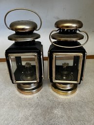 2 Outdoor Wick  Lanterns Made In Hong Kong