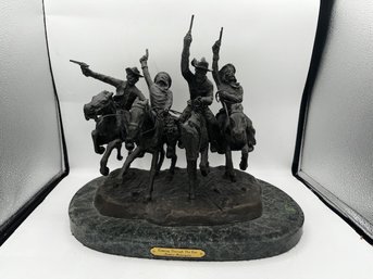 Frederic Remington 'coming Through The Rye' Bronze Statue