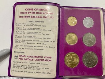 Coins Of Israel Jerusalem Coin Set 1972  #102