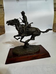 A Frederic Remington Bronze Trooper Of The Plains  Approx 8' Tall