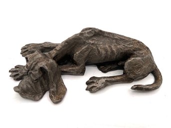 Incredibly Detailed Dog Sculpture By Hudson Pewter