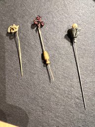 A Group Of Vintag Hat Pins,
