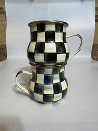 A Pair Of Mackenzie Childs Checkerboard Cups