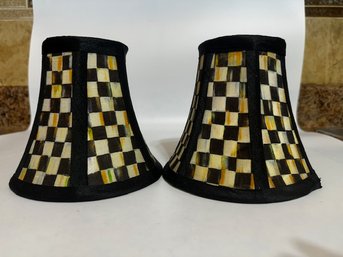 A Pair Of Mackenzie Childs Small Lamp Shades