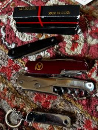 Group Of Pocket Knives And Wine Openers