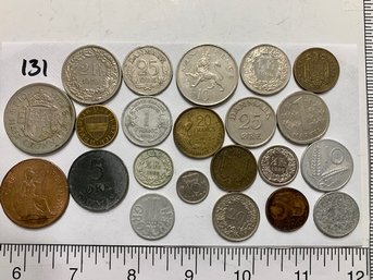 Assorted Lot Of 22 Foreign Coins #131