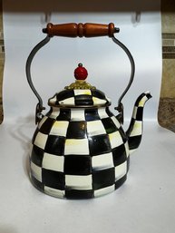 Mackenzie Childs Courtly Check Tea Kettle