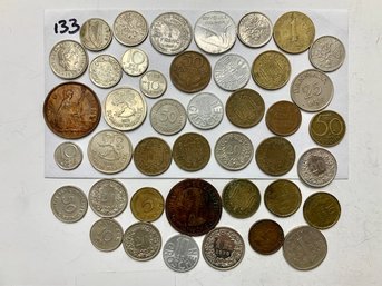 Large Lot Of Foreign Coins  #133