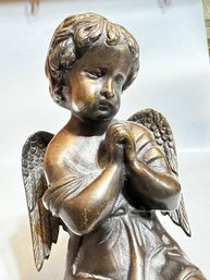 An Excellent Bronze Cherub Approx 8 Inches Tall