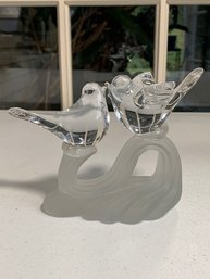 Frosted And Clear Crystal Love Birds