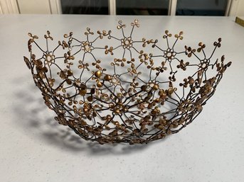 Gilded Wire Bread Bowl