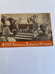 A Pamphlet Of 400 Famous Dates In History By Savarin Coffee