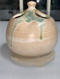 Japanese Flower Arranging Ceramic Vase With Stand