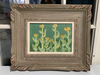 A Diminutive Japanese Painting Signed Lower Right Apr '64