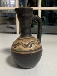 MCM Ewer Pottery Brown, Green And Black