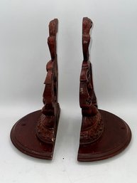 A Pair Of Syroco Scroll Book Ends
