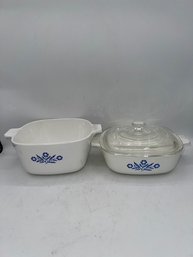 Two Corning Ware Dishes With One Cover