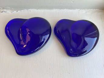 2 Elsa Peretti For Tiffany & Co Cobalt Hearts