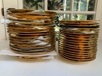 STUNNING Healy Gold - Chryso Ceramics Plates 2 Sizes China Plates