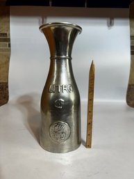A Liter Pewter Wine Carafe Made In Italy With Stunning Embossed Face