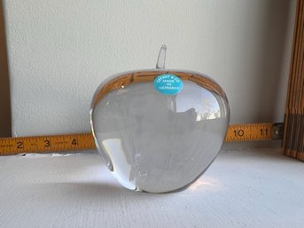 Tiffany & Co Apple Crystal Paperweight