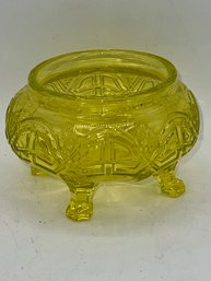 An Open Citrine Footed  Jar
