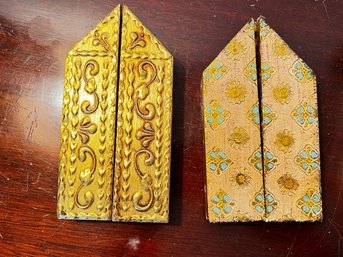 Made In Italy Two Gilded Madonna Trifold Altars