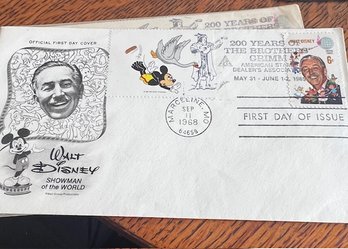 A Pair Of Walt Disney First Day Issue 1958