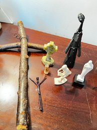 Group Of 6 Religious Figures And Crosses