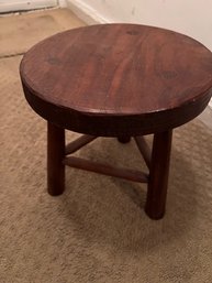 Small American 10' Round Footstool Solid Wood