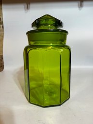Large Green Apothecary Jar