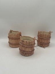 Aq Group Of 3 Ceramic Buckets Approx 5' Tall