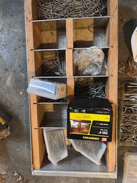 A Divided Drawer Full Of Nails And Screws, Multi Sizes