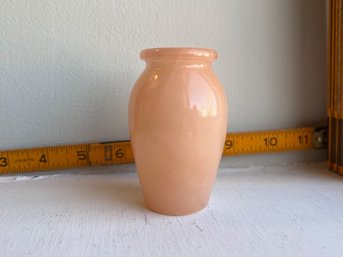 Diminutive Alabaster Vase Hand Carved Made In Italy  With Original Tag